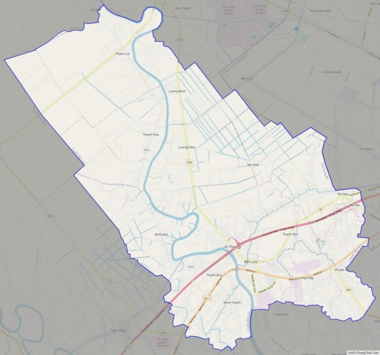 Bản đồ giao thông huyện Bến Lức