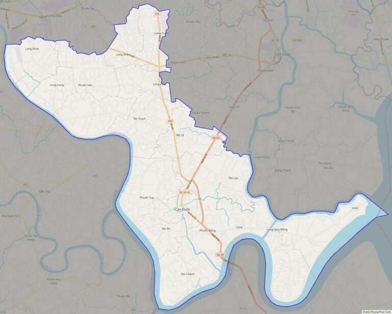 Bản đồ giao thông huyện Cần Đước