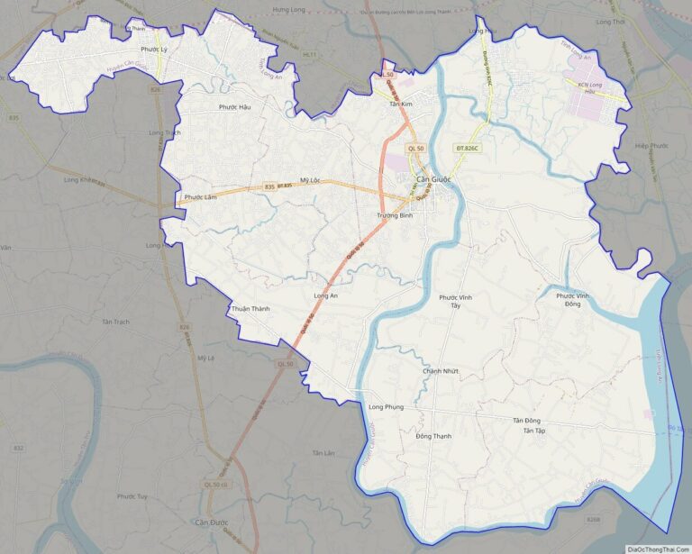 Bản đồ giao thông huyện Cần Giuộc
