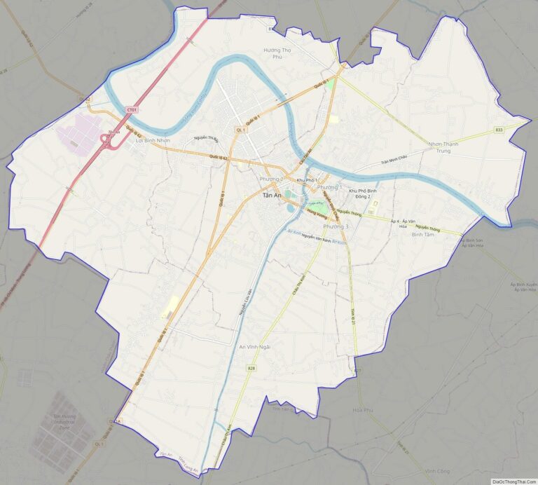 Bản đồ giao thông thành phố Tân An