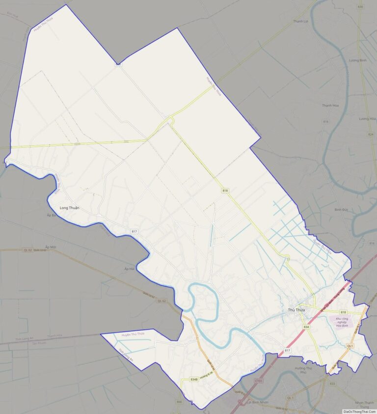 Bản đồ giao thông huyện Thủ Thừa