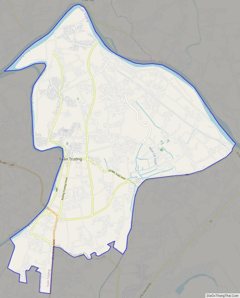 Bản đồ giao thông huyện Xuân Trường