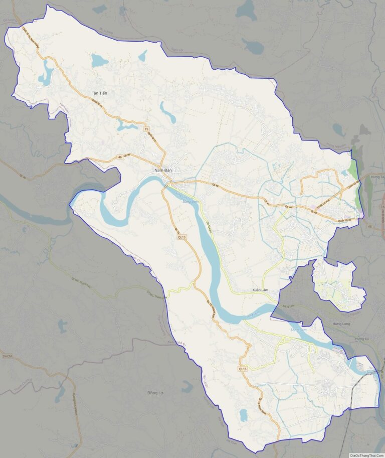 Bản đồ giao thông huyện Nam Đàn