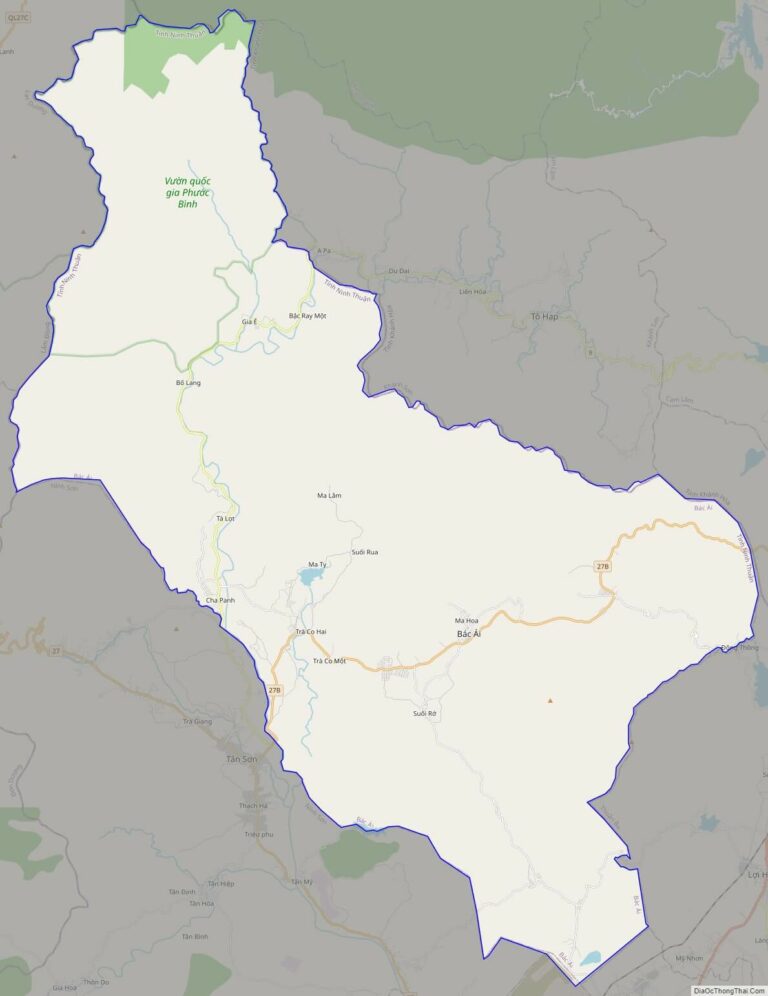 Bản đồ giao thông huyện Bác Ái