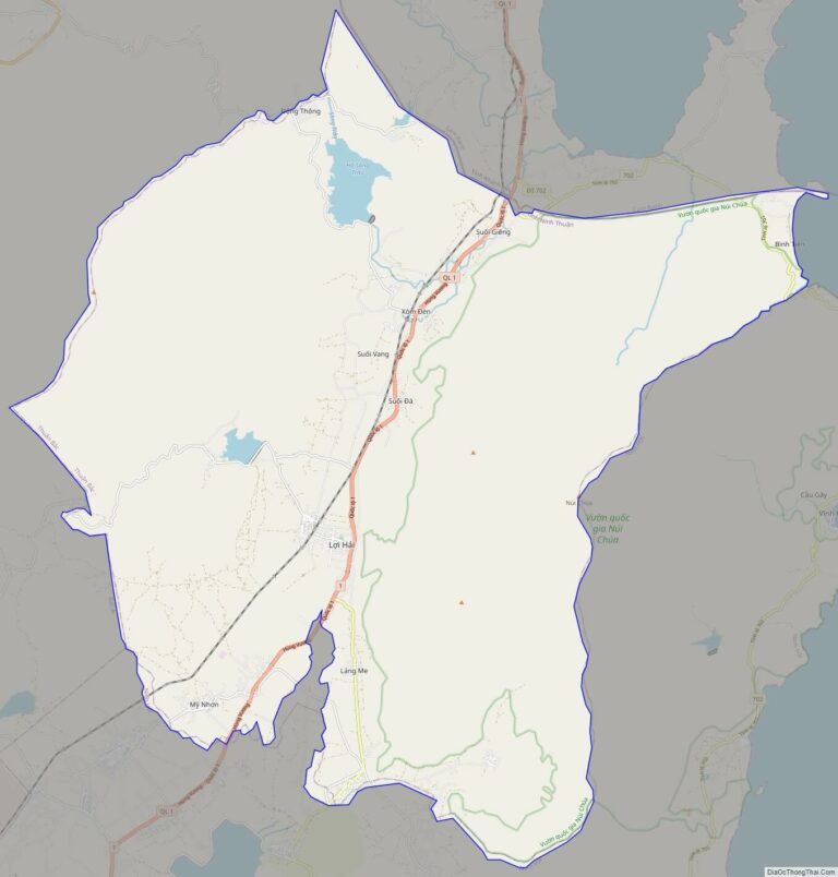 Bản đồ giao thông huyện Thuận Bắc