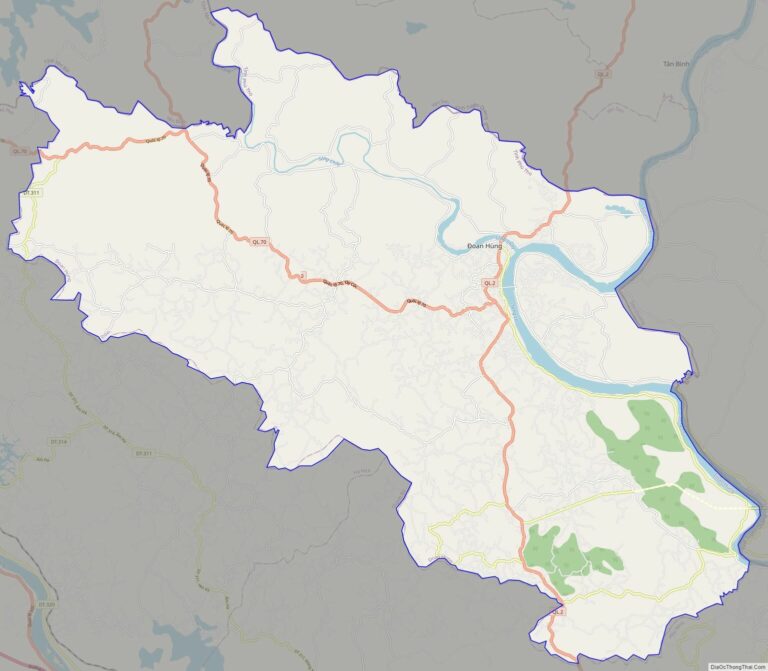Bản đồ giao thông huyện Đoan Hùng