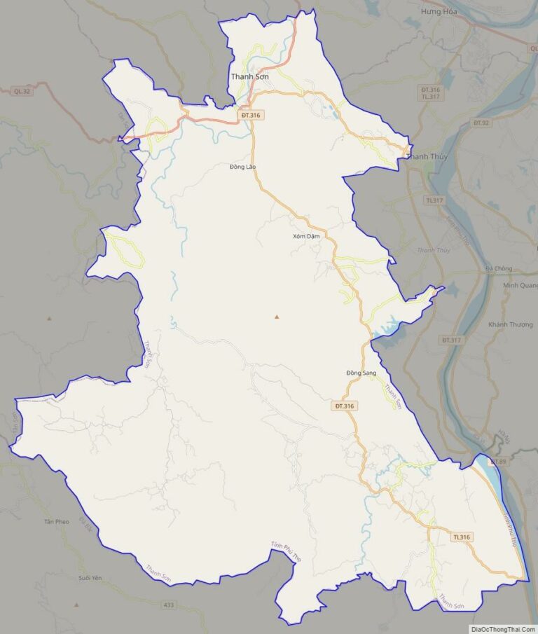 Bản đồ giao thông huyện Thanh Sơn