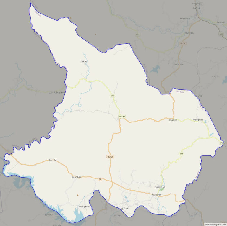 Bản đồ giao thông huyện Sơn Hòa