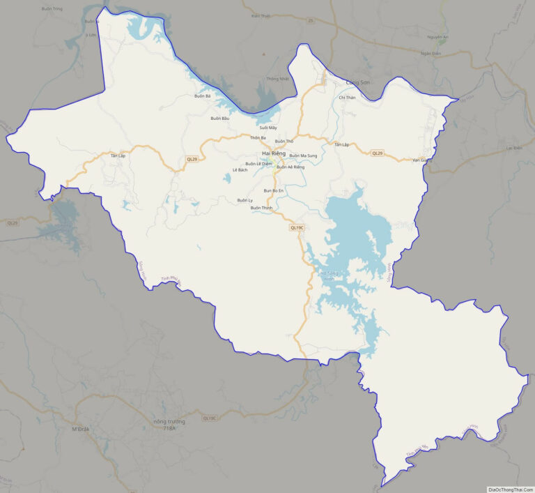Bản đồ giao thông huyện Sông Hinh