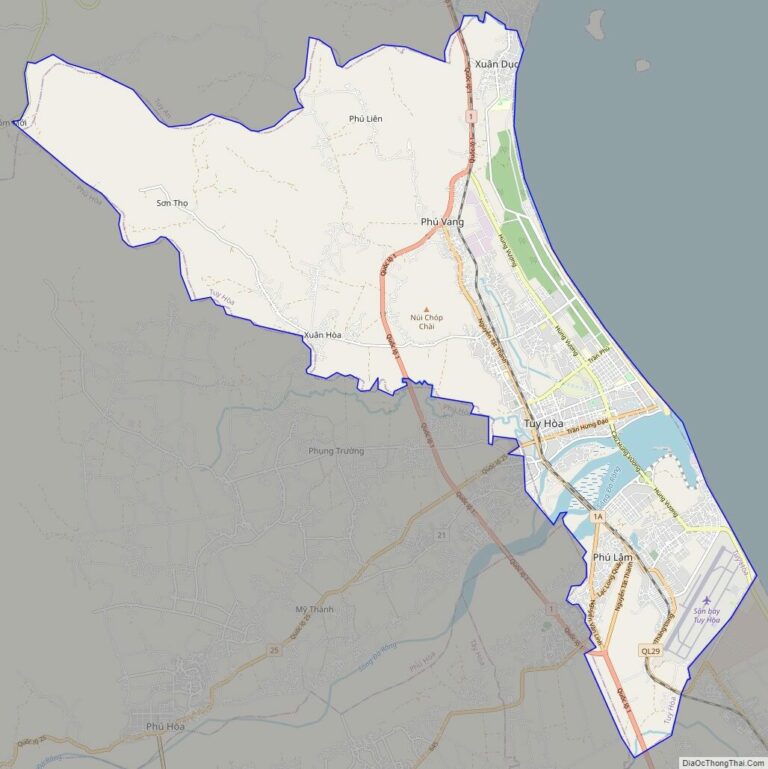 Bản đồ giao thông thành phố Tuy Hoà