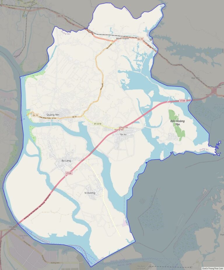 Bản đồ giao thông thị xã Quảng Yên