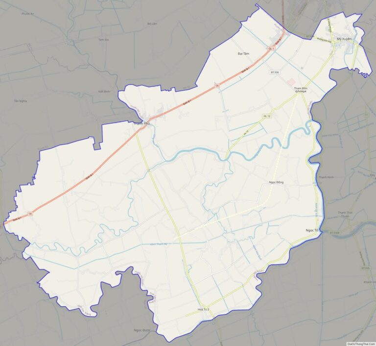 Bản đồ giao thông huyện Mỹ Xuyên