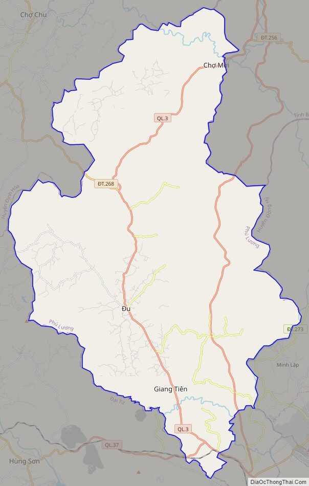 Bản đồ giao thông huyện Phú Lương