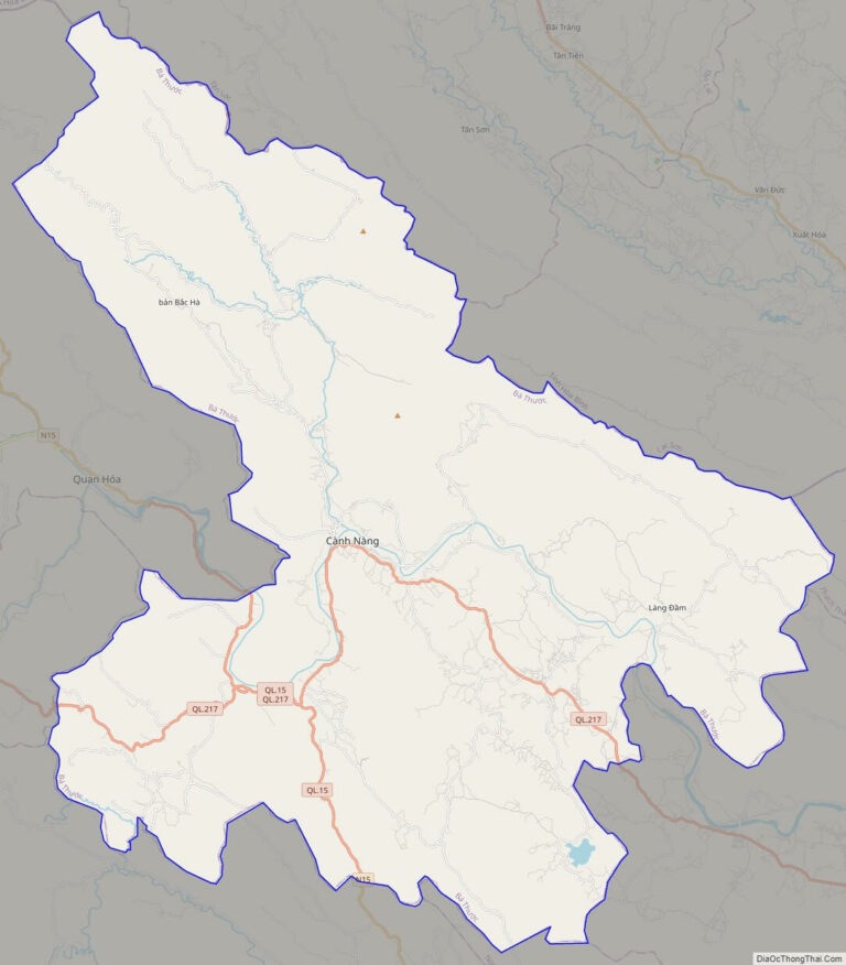 Bản đồ giao thông huyện Bá Thước