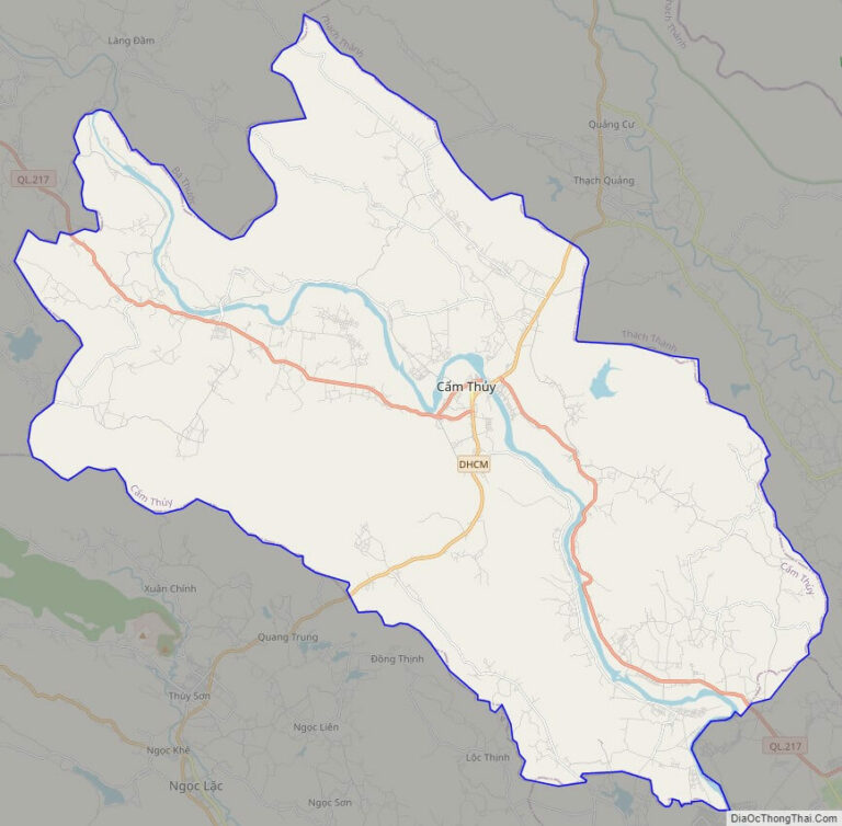 Bản đồ giao thông huyện Cẩm Thủy