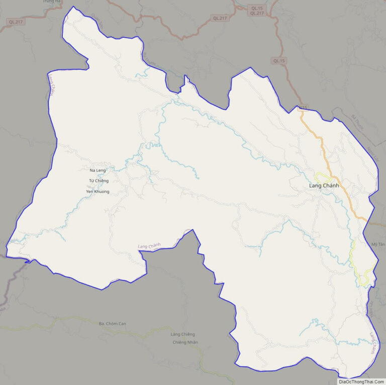 Bản đồ giao thông huyện Lang Chánh