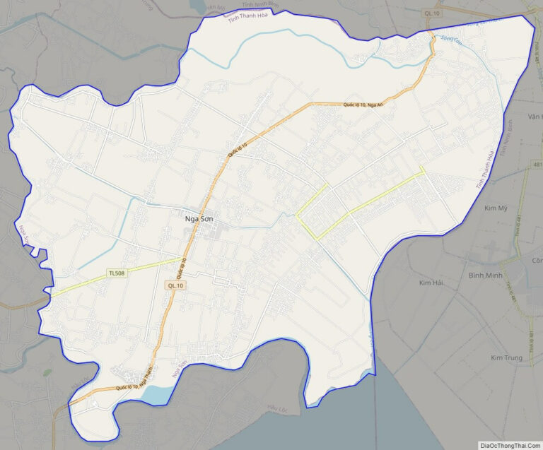 Bản đồ giao thông huyện Nga Sơn