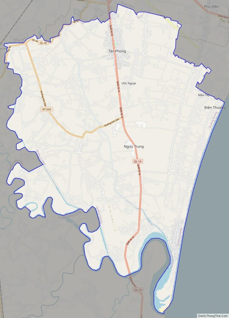 Bản đồ giao thông huyện Quảng Xương