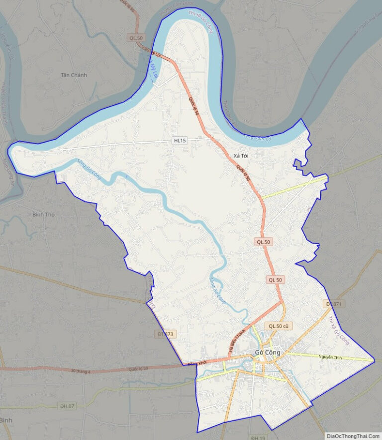 Bản đồ giao thông thị xã Gò Công