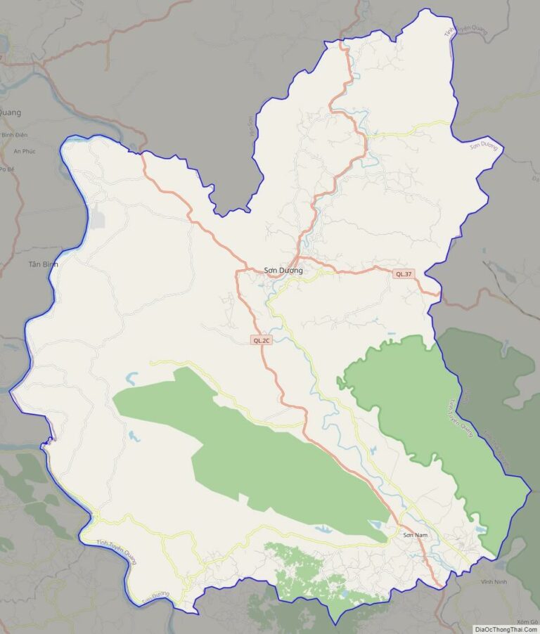 Bản đồ giao thông huyện Sơn Dương