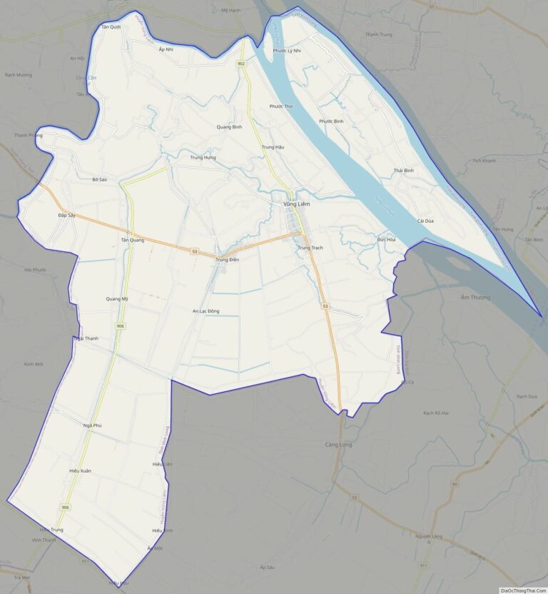 Bản đồ giao thông huyện Vũng Liêm