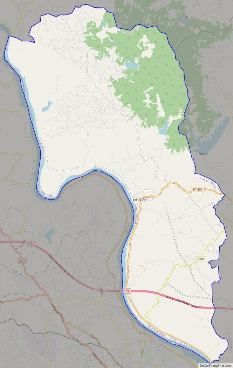 Bản đồ giao thông huyện Sông Lô