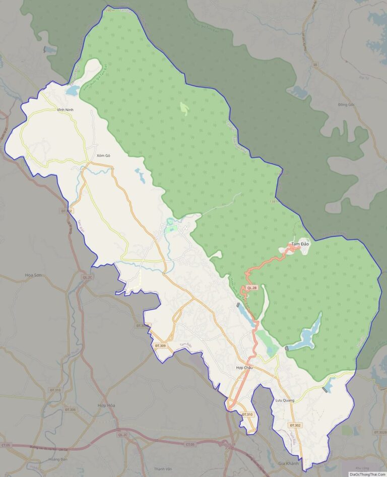 Bản đồ giao thông huyện Tam Đảo