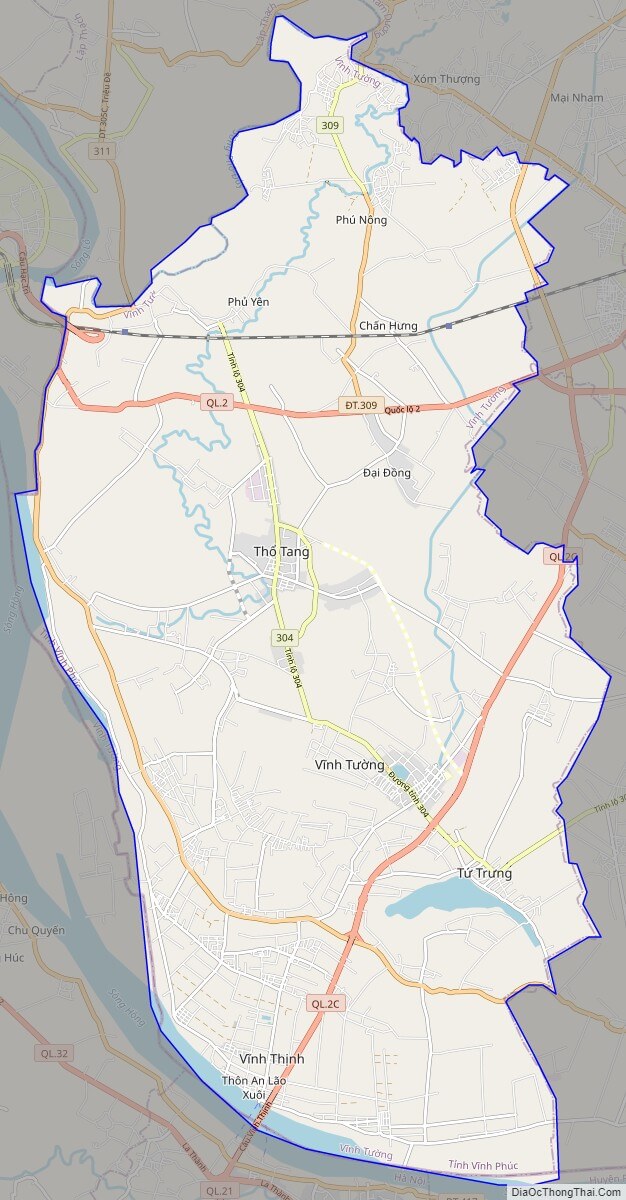 Bản đồ giao thông huyện Vĩnh Tường
