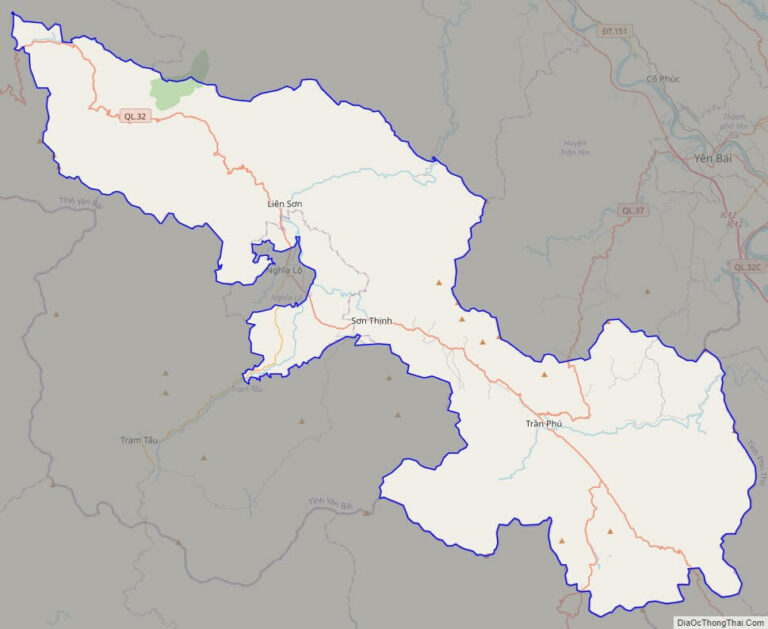 Bản đồ giao thông huyện Văn Chấn