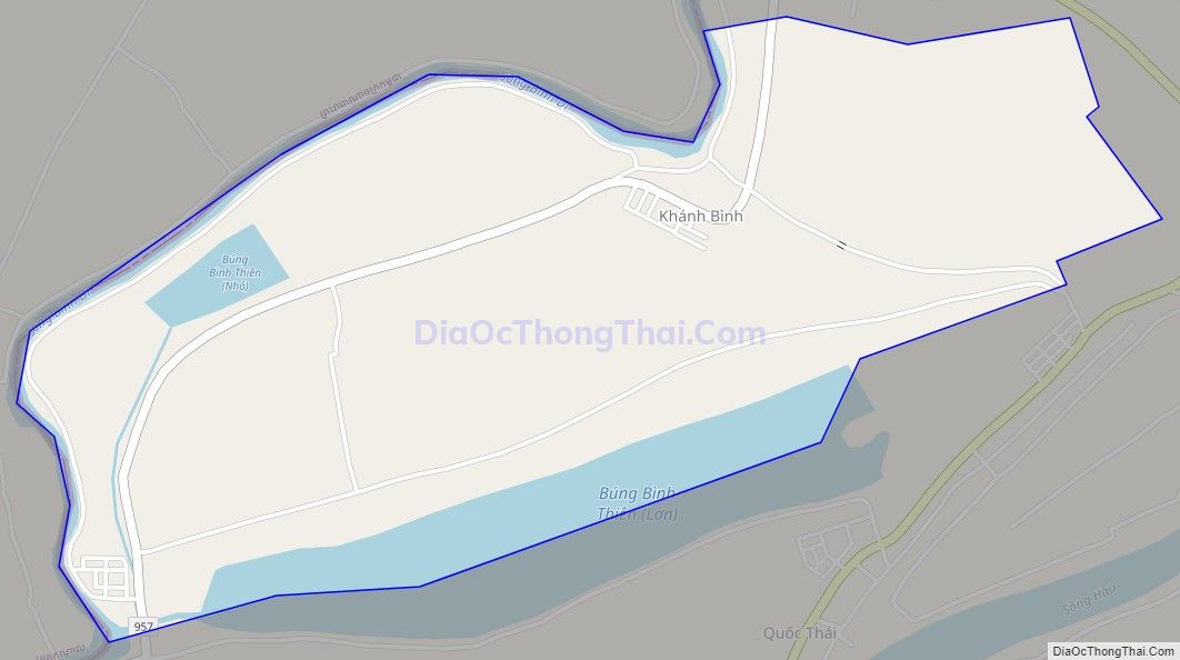 Bản đồ giao thông xã Khánh Bình, huyện An Phú