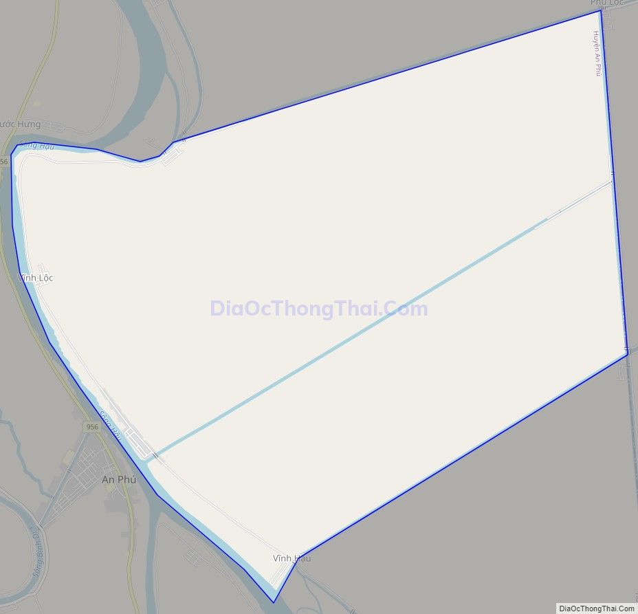 Bản đồ giao thông xã Vĩnh Lộc, huyện An Phú