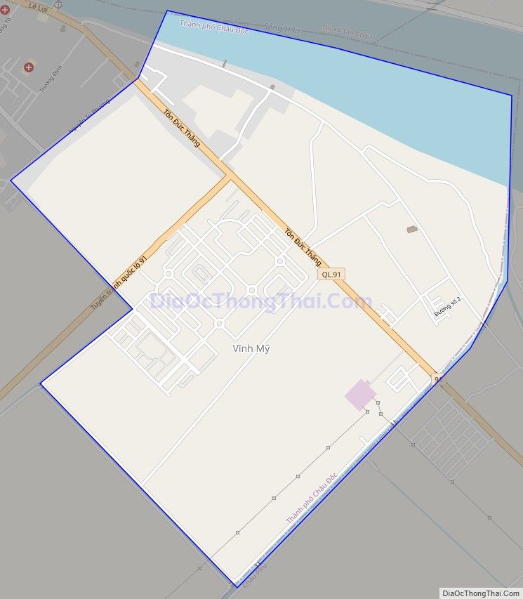 Bản đồ giao thông phường Vĩnh Mỹ, thành phố Châu Đốc