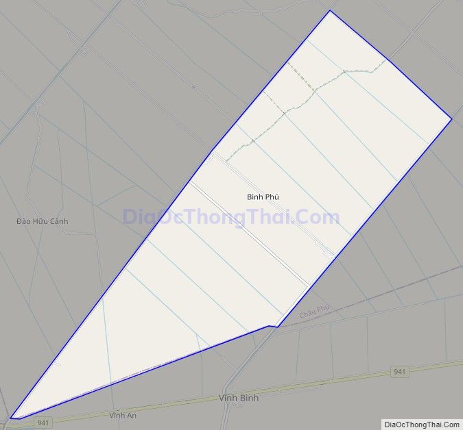 Bản đồ giao thông xã Bình Phú, huyện Châu Phú