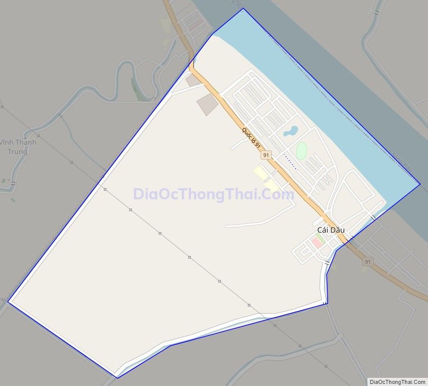 Bản đồ giao thông Thị trấn Cái Dầu, huyện Châu Phú