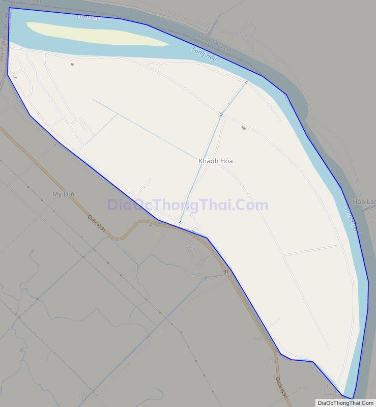 Bản đồ giao thông xã Khánh Hòa, huyện Châu Phú