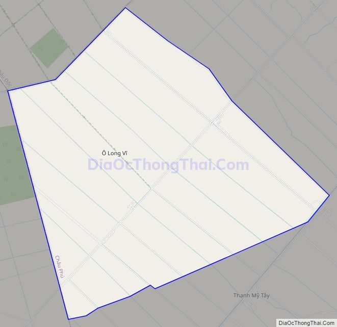 Bản đồ giao thông xã Ô Long Vỹ, huyện Châu Phú