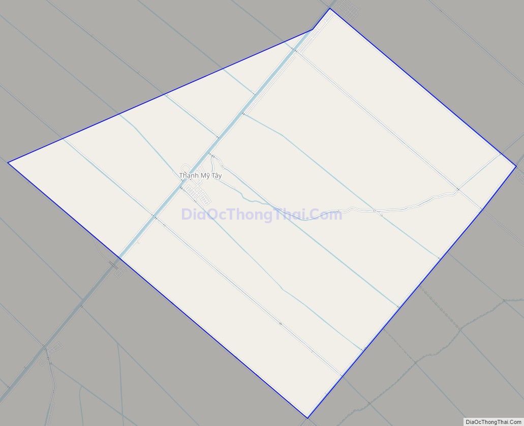 Bản đồ giao thông xã Thạnh Mỹ Tây, huyện Châu Phú
