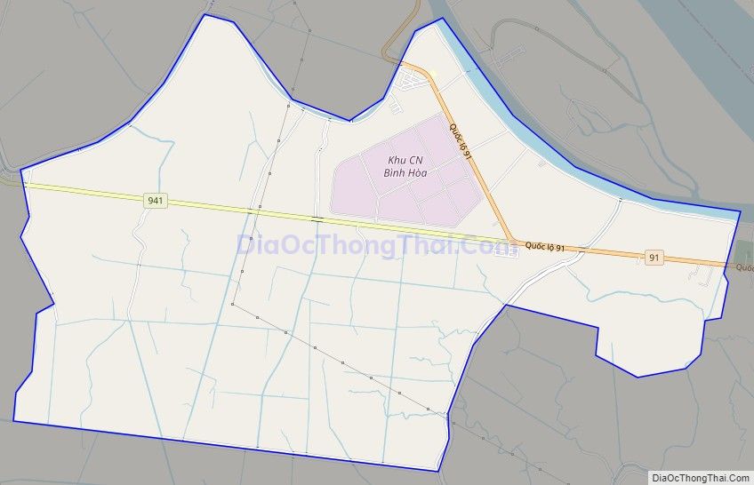 Bản đồ giao thông xã Bình Hòa, huyện Châu Thành