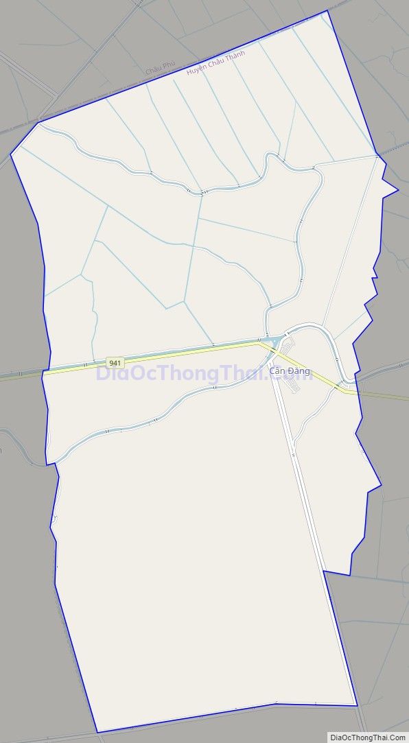 Bản đồ giao thông xã Cần Đăng, huyện Châu Thành