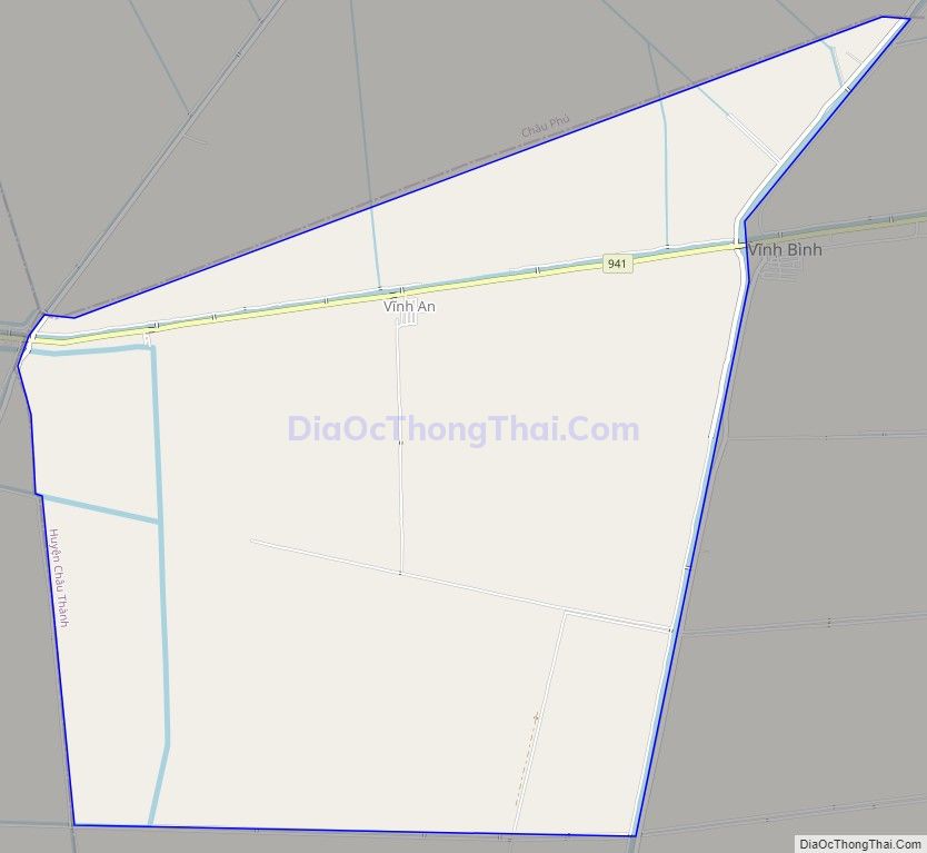 Bản đồ giao thông xã Vĩnh An, huyện Châu Thành