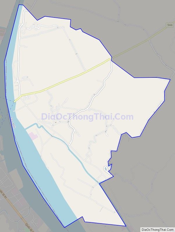 Bản đồ giao thông xã Hòa Bình, huyện Chợ Mới