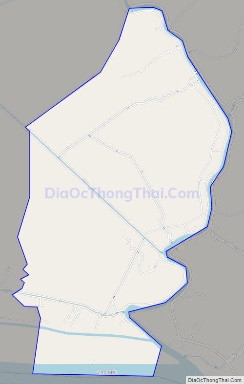 Bản đồ giao thông xã Long Giang, huyện Chợ Mới