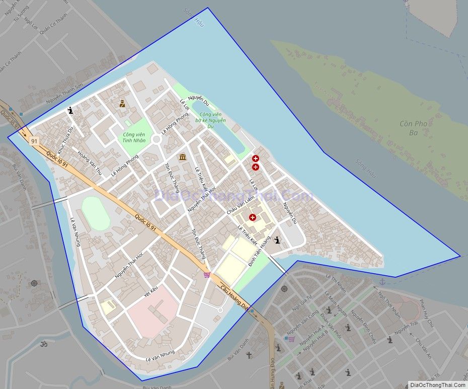 Bản đồ giao thông phường Mỹ Bình, thành phố Long Xuyên