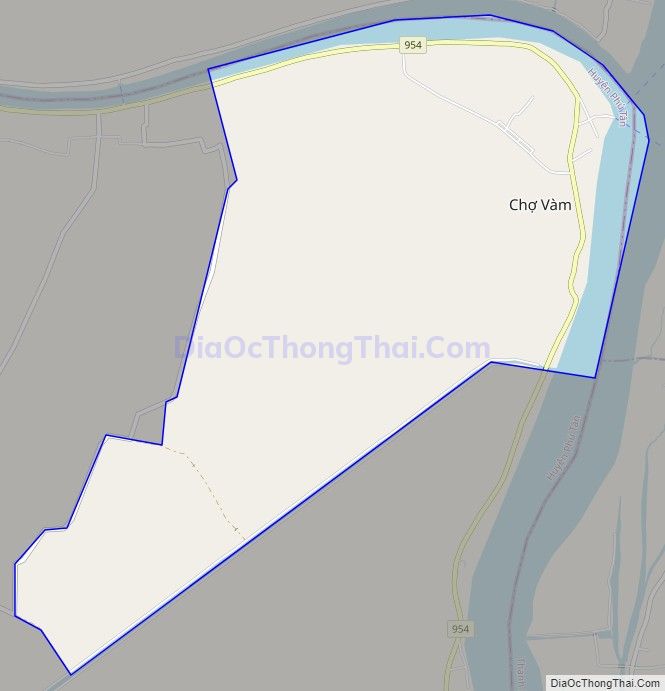 Bản đồ giao thông Thị trấn Chợ Vàm, huyện Phú Tân