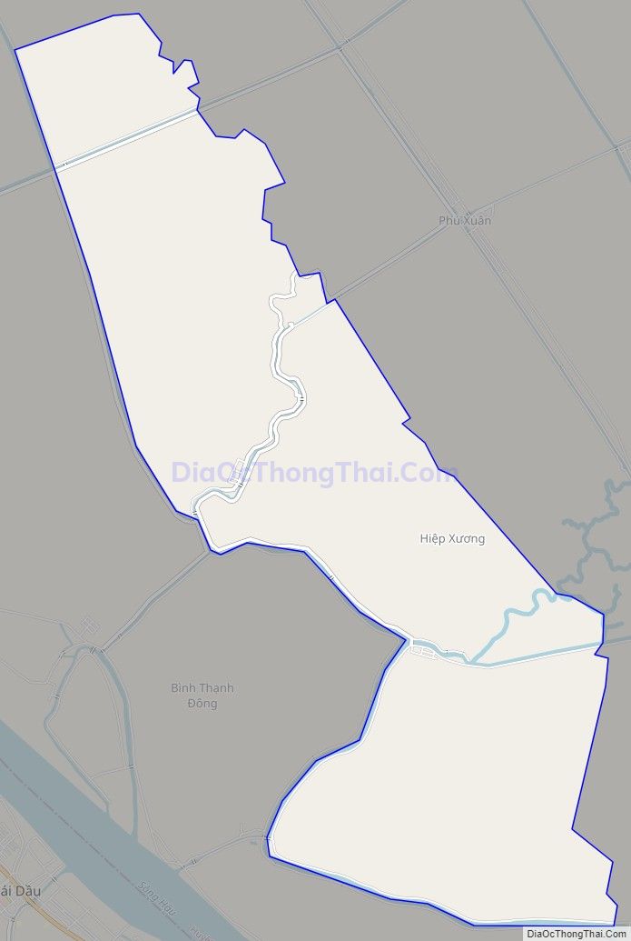 Bản đồ giao thông xã Hiệp Xương, huyện Phú Tân