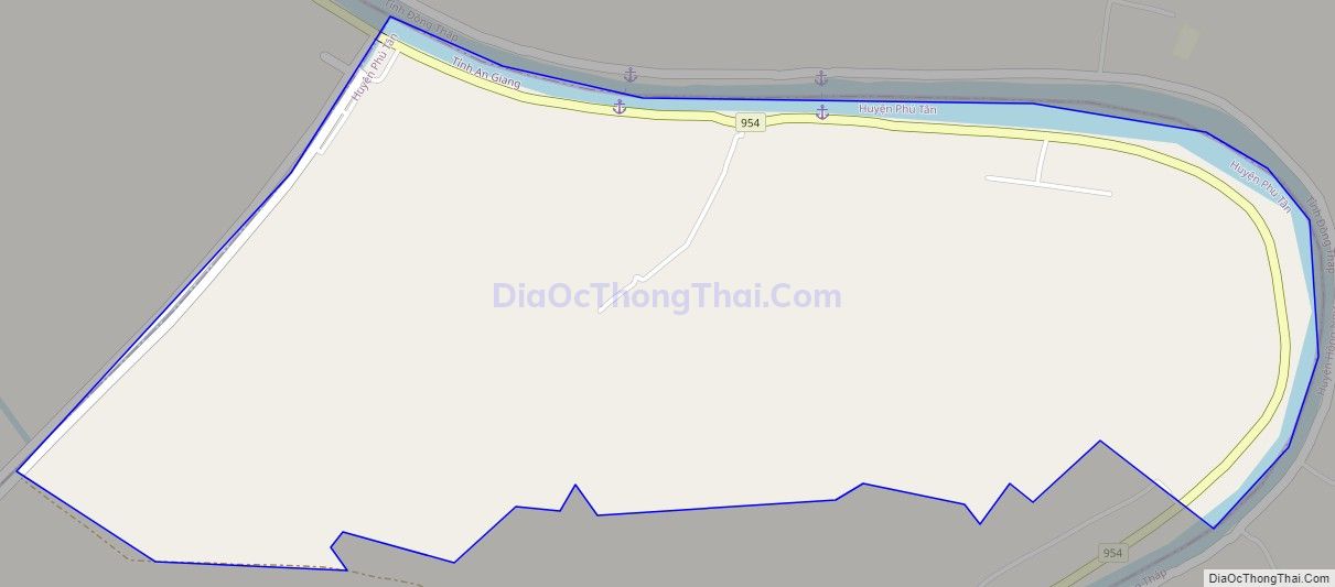 Bản đồ giao thông xã Long Hòa, huyện Phú Tân