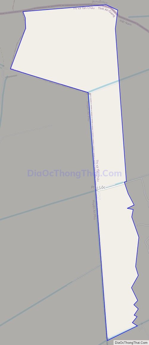 Bản đồ giao thông xã Phú Lộc, thị xã Tân Châu