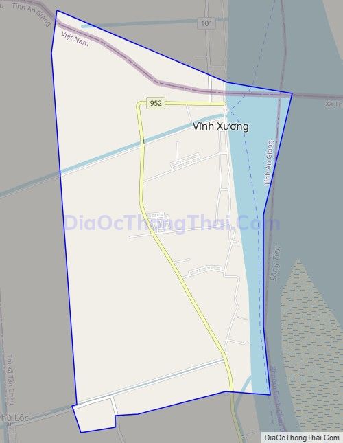 Bản đồ giao thông xã Vĩnh Xương, thị xã Tân Châu