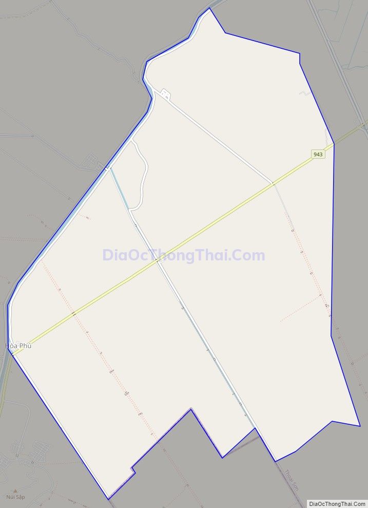 Bản đồ giao thông xã Định Thành, huyện Thoại Sơn