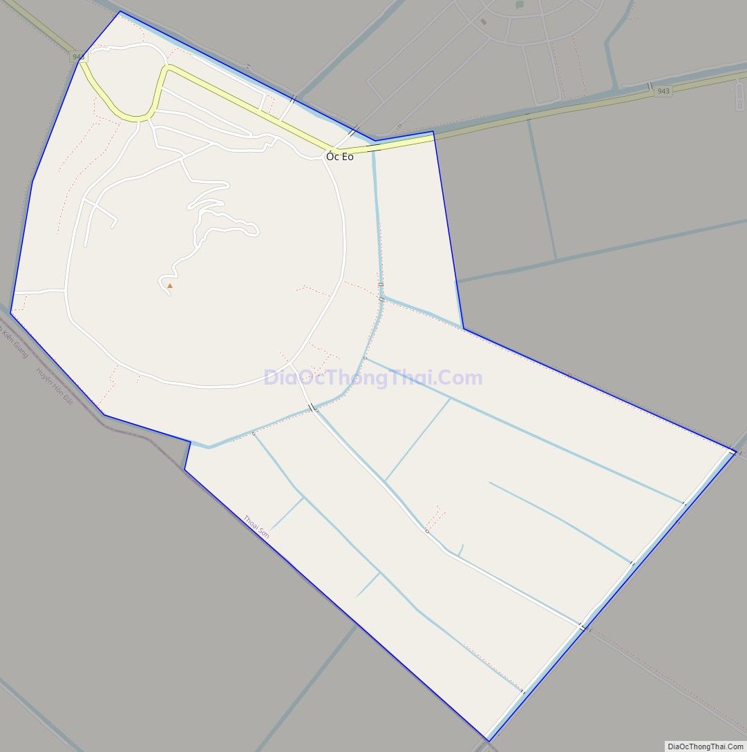 Bản đồ giao thông Thị trấn Óc Eo, huyện Thoại Sơn